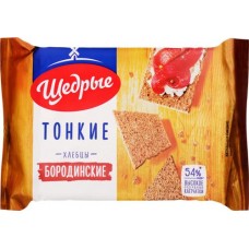 Хлебцы ЩЕДРЫЕ Бородинские тонкие, 170г в магазинах Лента