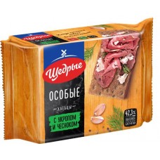 Хлебцы ЩЕДРЫЕ особые с укропом и чесноком, 200г в магазинах Лента