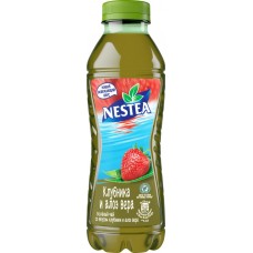 Напиток NESTEA Зеленый чай со вкусом клубники и алоэ вера пастеризованный, 0.5л в магазинах Лента