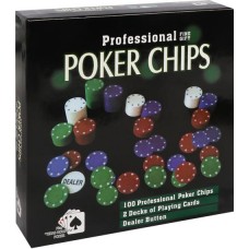 Покер-набор 100 фишек и карты, Арт. DM112 в магазинах Лента