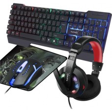 Набор игровой PLAYMAX KM6 клавиатура, гарнитура, мышь, коврик для мыши в магазинах Лента