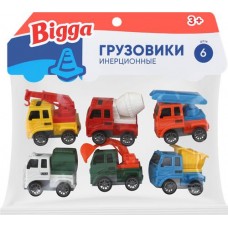 Набор игровой BIGGA Грузовики инерционные Арт. CB769464, 6шт в магазинах Лента