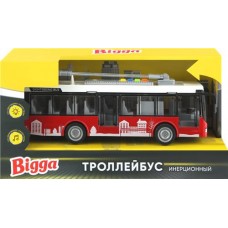 Игрушка инерционная BIGGA Троллейбус со звуковыми и световыми эффектами Арт. 994090120 в магазинах Лента