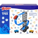 Набор игровой BIGGA магнитный трек, с инерцерционной машинкой, 13 предметов
