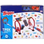 Набор игровой BIGGA Трек с 2 инерционными машинками, 20 предметов