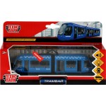 Игрушка ТЕХНОПАРК Трамвай 19см, металлическая, открывающиеся двери, инерционная, со световыми и звуковыми эффектами Арт. 256364