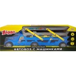 Набор игровой BIGGA Автовоз инерционный с машинками, 4 предмета, Арт. 2205C0216