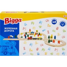 Набор игровой BIGGA Железная дорога, 48 предметов, Арт. B1521546 в магазинах Лента