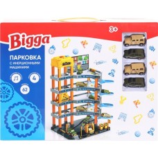 Набор игровой BIGGA Парковка с инерционными машинками со звуковыми эффектами, 62 предмета, Арт. 907100414 в магазинах Лента