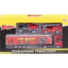 Набор игровой BIGGA Пожарный транспорт, 3 предмета, Арт. BT960578 в магазинах Лента
