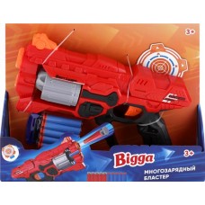 Набор игровой BIGGA Бластер с мягкими снарядами, 9 предметов, в ассортименте в магазинах Лента