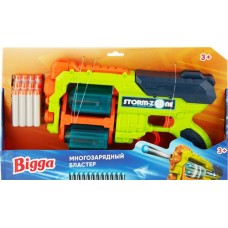 Набор игровой BIGGA Бластер с мягкими снарядами, зеленый, 13 предметов в магазинах Лента