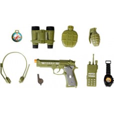 Набор игровой BIGGA Военный со световыми и звуковыми эффектами, 9 предметов, Арт. 907133756 в магазинах Лента