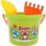 Набор игровой для песка BIGGA Ведерко с формочками, 5 предметов