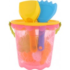 Набор игровой для песка BIGGA Ведерко с формочками, 7 предметов в магазинах Лента