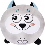 Игрушка-подушка мягкая BIGGA Хаски с пледом внутри, Арт. 660504D