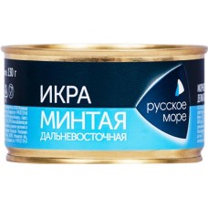 Икра минтая РУССКОЕ МОРЕ пробойная, 130г в магазинах Лента