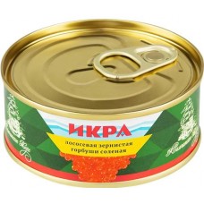 Икра лососевая зернистая, 95г в магазинах Лента