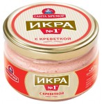 Икра мойвы САНТА БРЕМОР Икра №1, деликатесная с креветкой, 180г