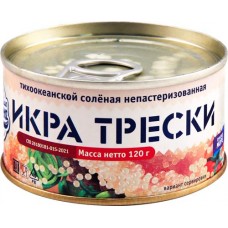 Икра трески СОКРОВИЩА ОКЕАНА, 120г в магазинах Лента