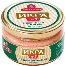 Икра САНТА БРЕМОР Икра №1, деликатесная с копченым лососем 270г в магазинах Лента