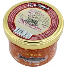 Икра горбуши КАМЧАТСКОЕ МОРЕ зернистая, 90г в магазинах Лента