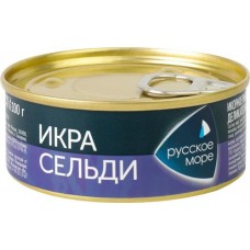 Икра сельди деликатесная РУССКОЕ МОРЕ Люкс Оригинальная, 100г в магазинах Лента