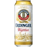 Пиво светлое ERDINGER пшеничное нефильтрованное непастеризованное неосветленное 5,3%, 0.5л