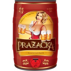 Пиво светлое PRAZACKA Классическое фильтрованное пастеризованное 4%, 5л в магазинах Лента