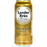 Пиво светлое LANDER BRAU фильтрованное пастеризованное, 4,9%, ж/б, 0.5л