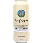 Напиток пивной светлый ST. PIERRE Blanche пшеничный нефильтрованный пастеризованный 5%, ж/б, 0.5л