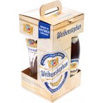 Промо-набор WEIHENSTEPHANER HEFEWEISSBIER Пиво светлое нефильтрованное пастеризованное 5,4%, 3x0.5л + бокал, 1.5л