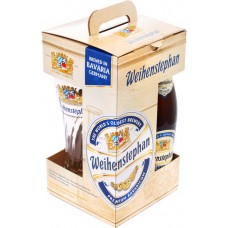 Промо-набор WEIHENSTEPHANER HEFEWEISSBIER Пиво светлое нефильтрованное пастеризованное 5,4%, 3x0.5л + бокал, 1.5л в магазинах Лента