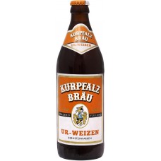 Пиво светлое KURPFALZ Brau Ur-Weizen нефильтрованное пастеризованное 5%, 0.5л в магазинах Лента
