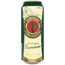 Пиво светлое ZAHRINGER Premium фильтрованное пастеризованное 4,8%, 0.5л в магазинах Лента