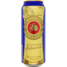 Пиво светлое ZAHRINGER Hefeweizen нефильтрованное пастеризованное 5%, 0.5л в магазинах Лента
