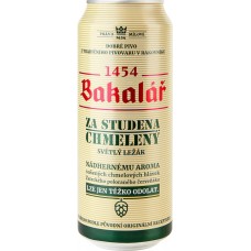 Пиво светлое BAKALAR Холодного охмеления фильтрованное пастеризованное 5,2%, 0.5л в магазинах Лента