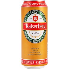 Пиво светлое KAISERBERG Weisse пшеничное нефильтрованное пастеризованное 4,9–5,3%, 0.5л в магазинах Лента