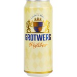 Пиво светлое GROTWERG Weissebier пшеничное нефильтрованное пастеризованное 4,9%, 0.5л