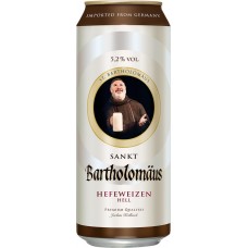 Пиво светлое SANKT BARTHOLOMAUS Hefeweizen Hell пшеничное нефильтрованное пастеризованное 5,2%, 0.5л в магазинах Лента