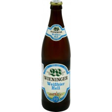Пиво светлое WIENINGER Weisbier Hell нефильтрованное непастеризованное 5,3%, 0.5л в магазинах Лента