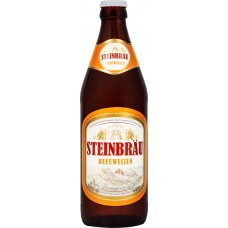 Пиво светлое STEINBRAU Hefeweizen нефильтрованное пастеризованное 5,2%, 0.5л в магазинах Лента