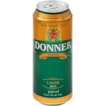 Пиво светлое DONNER PREMIUM фильтрованное пастеризованное 4%, 0.5л