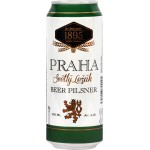 Пиво светлое PRAHA Svetly Lezak Beer Pilsne фильтрованное пастеризованное 4,4%, 0.5л