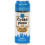 Пиво светлое CESKA PINTA №1 Nefiltrovane Svetle pivo нефильтрованное пастеризованное 5%, 0.568л