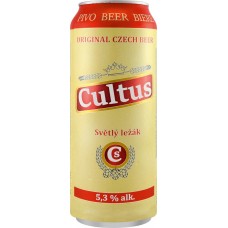 Пиво светлое CULTUS Svetly Lezak фильтрованное пастеризованное 5,3%, 0.5л в магазинах Лента