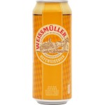 Пиво светлое WEISSMULLER Hefeweissbier нефильтрованное непастеризованный 5,3%, 0.5л