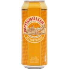 Пиво светлое WEISSMULLER Hefeweissbier нефильтрованное непастеризованный 5,3%, 0.5л в магазинах Лента
