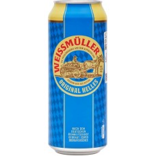 Пиво светлое WEISSMULLER Original Helles фильтрованное непастеризованный 5,3%, 0.5л в магазинах Лента