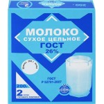Молоко сухое ДОМАШНЕЕ БИСТРО цельное 26% без змж, ГОСТ, 200г